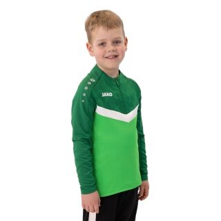 JAKO Koszulka z długim rękawem Ziptop Iconic (komfort noszenia) zielona/ciemnozielona dziecięca