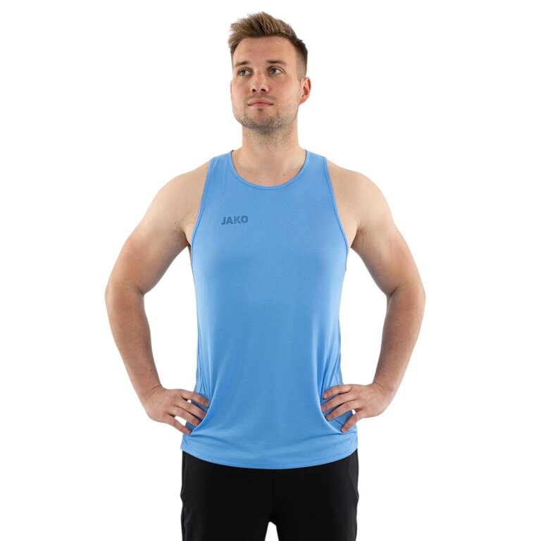 JAKO Tanktop do biegania Light Flow (bez rękawów) jasnoniebieski męski