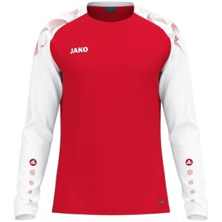 JAKO Sportowa koszulka z długim rękawem Sonic Sweat (szybkoschnąca, wytrzymała) czerwona/biała męska