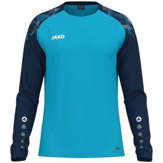 JAKO Sportowa koszulka z długim rękawem Sonic Sweat (szybkoschnąca, wytrzymała) aquablau/marineblau dziecięca