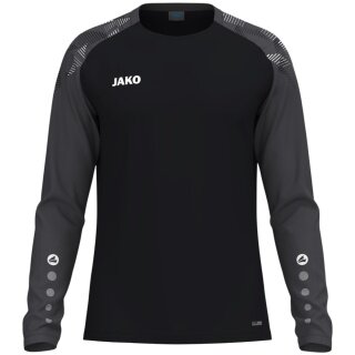 JAKO Sportowa koszulka z długim rękawem Sonic Sweat (szybkoschnąca, wytrzymała) czarna/antracytowa dla dzieci