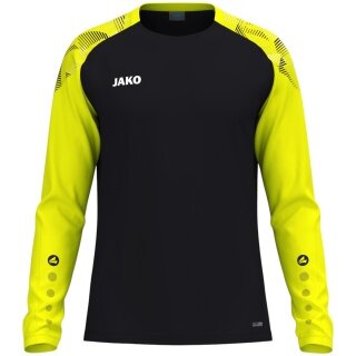 JAKO Sportowa koszulka z długim rękawem Sonic Sweat (szybkoschnąca, wytrzymała) czarna/żółta dziecięca