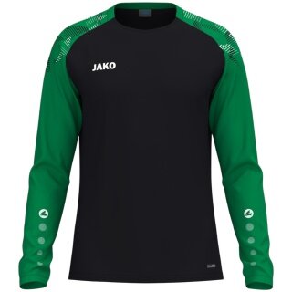 JAKO Sportowa koszulka z długim rękawem Sonic Sweat (szybkoschnąca, wytrzymała) czarna/zielona dziecięca