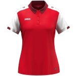 JAKO Sport-Polo Dynamic (100% rec. poliester) czerwono/biało/ciemnoczerwony damskie