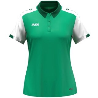 JAKO Sport-Polo Dynamic (100% rec. poliester) zielony/biały/ciemnozielony damskie