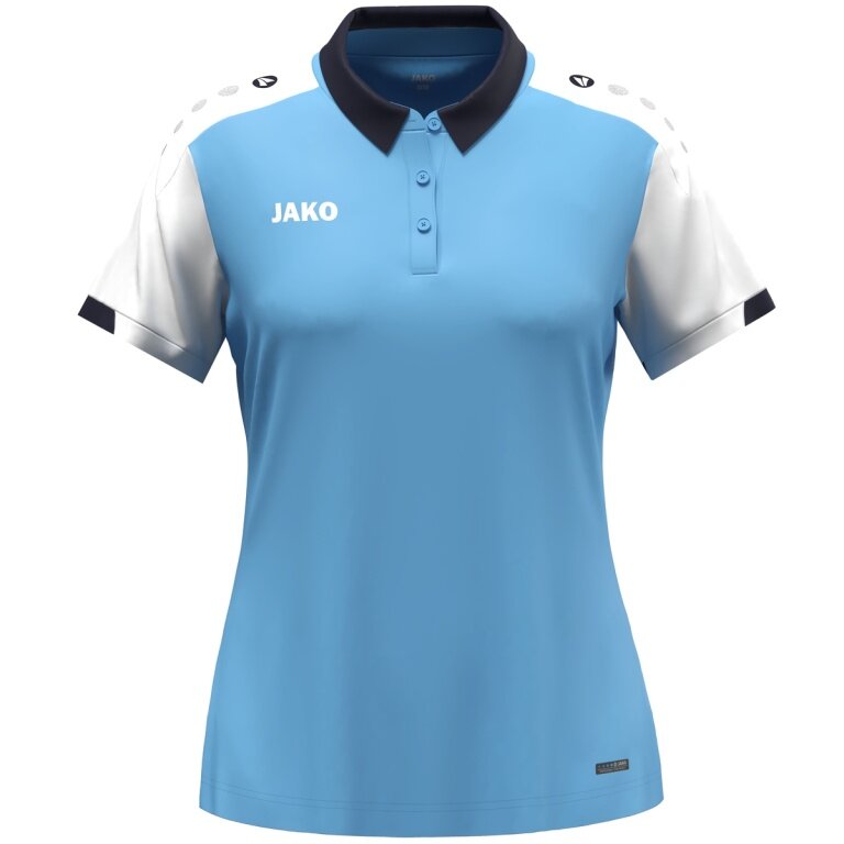 JAKO Sport-Polo Dynamic (100% rec. poliester) niebieski/biały/granatowy damskie