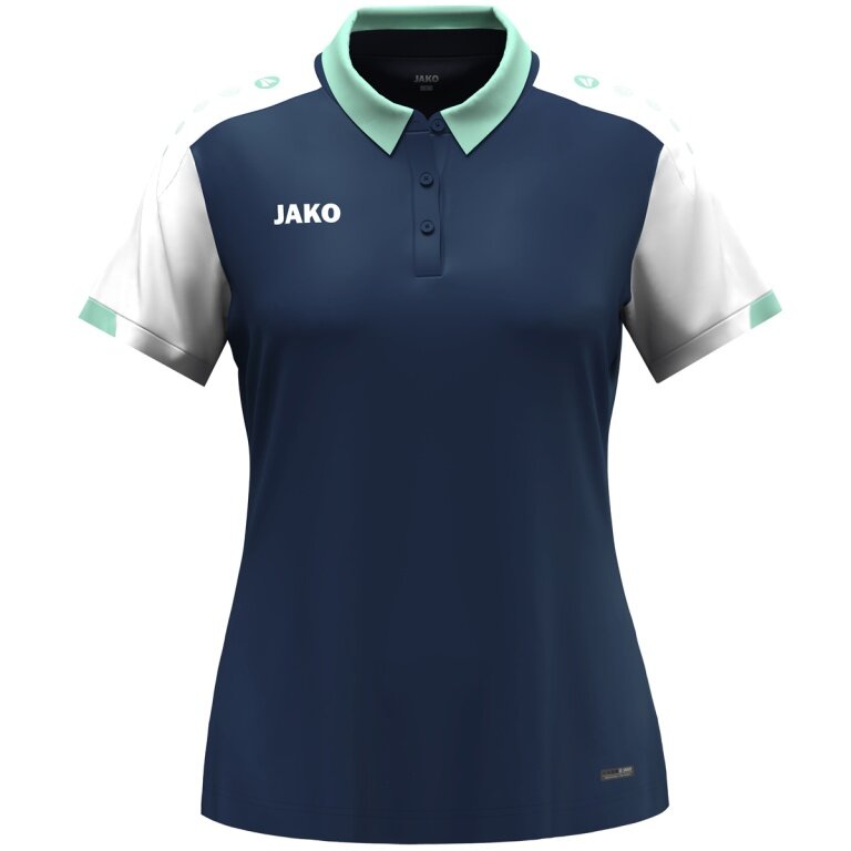 JAKO Sport-Polo Dynamic (100% rec. poliester) granatowy/biały/mintowy damskie