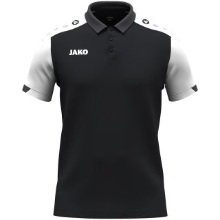 JAKO Sport-Polo Dynamic (poliestr mini-piquet) czarny/biały/antracytowy dziecięce