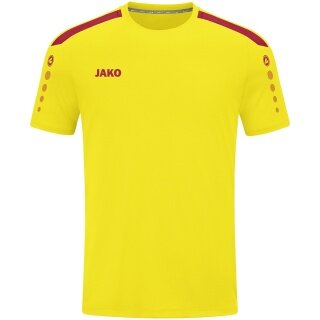 JAKO Koszulka sportowa Trikot Power (Poliester-Interlock, wytrzymały) żółto/czerwony dziecięcy