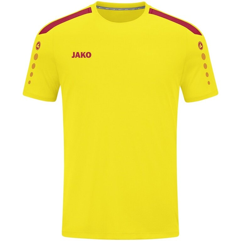 JAKO Koszulka sportowa Trikot Power (Poliester-Interlock, wytrzymały) żółto/czerwony dziecięcy