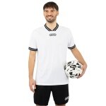 JAKO Sportowa koszulka Retro Trikot (z dekoltem w serek, oddychająca) krótki rękaw biało-czarna męska
