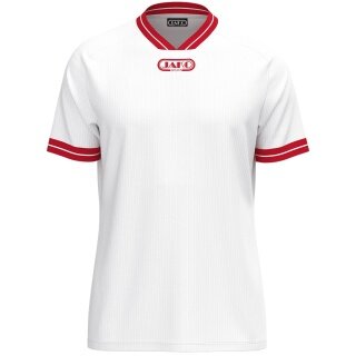 JAKO Sportowa koszulka Retro Trikot (z dekoltem w serek, oddychająca) krótki rękaw biało-czerwona męska
