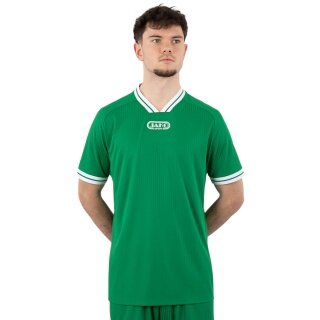JAKO Sportowa koszulka Retro (dekolt w serek, oddychająca) krótki rękaw zielono/biała męska