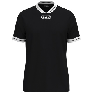 JAKO Sportowa koszulka Retro (dekolt w serek, oddychająca) krótki rękaw czarna/biała męska