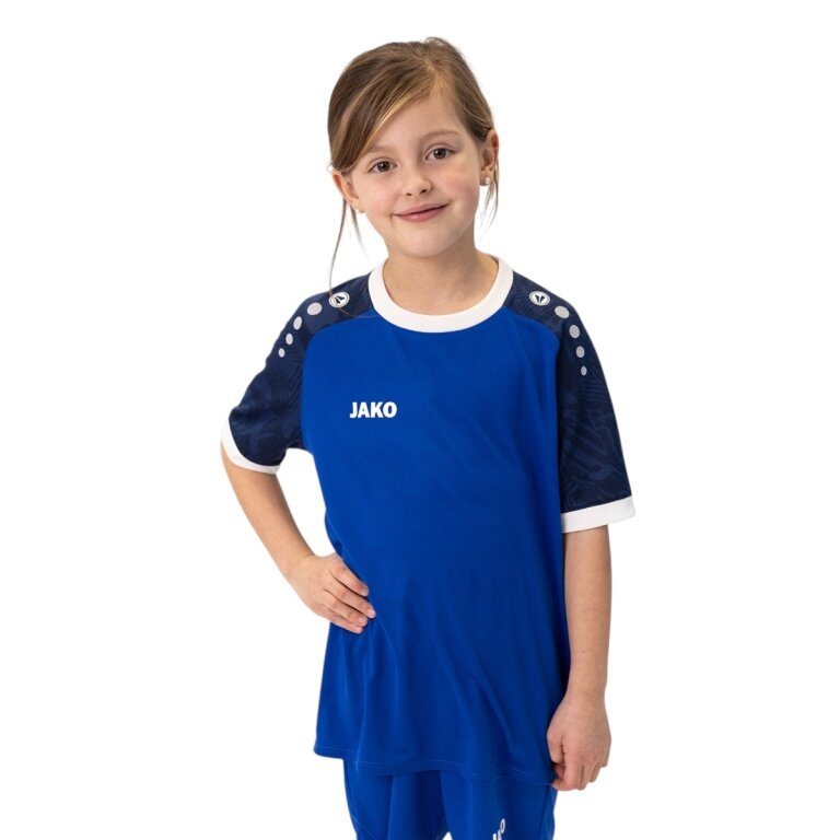 JAKO Sportowa koszulka T-shirt Trikot Iconic (poliestr-Interlock) niebieska/marynarska dla dzieci