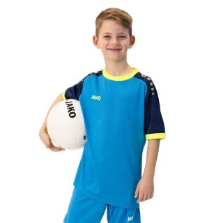JAKO Sportowa koszulka T-shirt Trikot Iconic (Poliester-Interlock) jakoblau/marineblau/żółty Dziecięcy