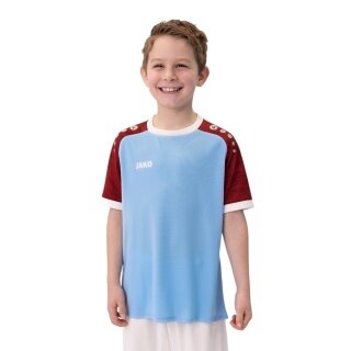 JAKO Sportowa koszulka T-shirt Trikot Iconic (poliestr-Interlock) niebieska/winiowa dla dzieci