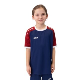 JAKO Sportowa koszulka T-shirt Trikot Iconic (Poliester-Interlock) granatowo/czerwona dla dzieci
