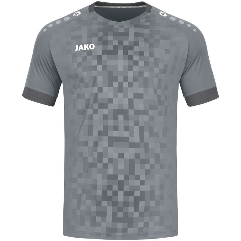 JAKO Koszulka sportowa Trikot Pixel (oddychająca, szybko schnąca) ciemnoszara dziecięca