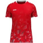 JAKO Koszulka sportowa Trikot Sonic KA (szybkoschnąca, wytrzymała) czerwona/czarna/biała męska