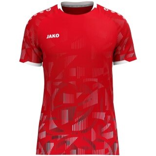 JAKO Koszulka sportowa Trikot Sonic KA (szybkoschnąca, wytrzymała) czerwona/czarna/biała dla dzieci