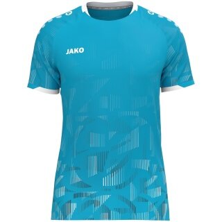 JAKO Sportowa koszulka T-shirt Trikot Sonic KA (szybkoschnąca, wytrzymała) aquablau/marineblau/biała Męska