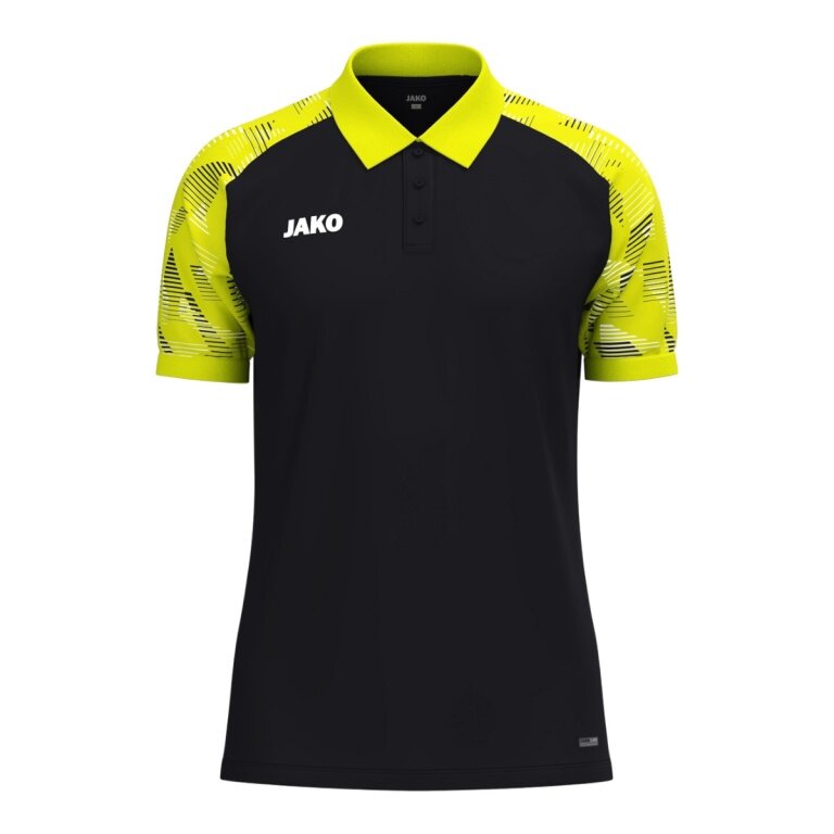 JAKO Sport-Polo Sonic (lekkie, oddychające) czarne/neonowo-żółte męskie