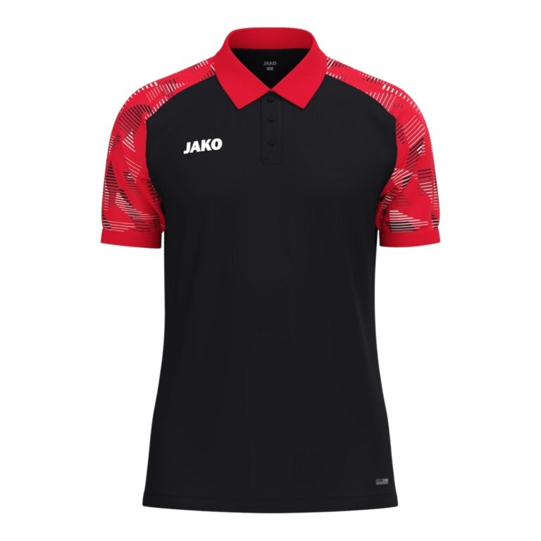 JAKO Sport-Polo Sonic (lekkie, oddychające) czarne/czerwone dla chłopców