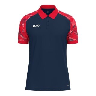 JAKO Sport-Polo Sonic (lekkie, oddychające) granatowo/czerwone dla chłopców