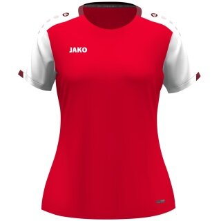 JAKO Koszulka sportowa Dynamic (100% rec. poliester) czerwono/biała/ciemnoczerwona damska