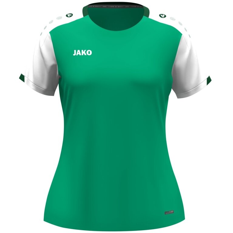 JAKO Koszulka sportowa Dynamic (100% rec. poliester) zielona/biała/ciemnozielona damska