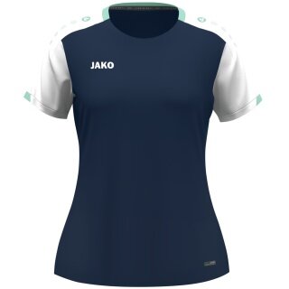JAKO Koszulka sportowa Dynamic (100% rec. poliester) granatowa/biała/jasnoszara damska