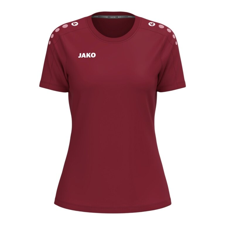 JAKO Sportowa koszulka T-Shirt One Cotton (mieszanka bawełny) bordowa dla kobiet
