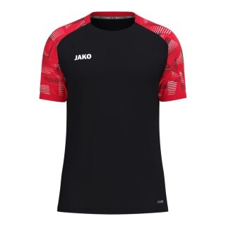 JAKO Koszulka sportowa Sonic (oddychająca, wytrzymała) czarna/czerwona męska