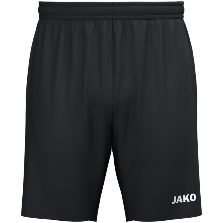 JAKO Spodenki sportowe (Webshort) One (Micro-Twill, boczne kieszenie z zamkiem błyskawicznym) krótkie czarne męskie