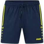 JAKO Spodenki sportowe Short Allround (Stretch-Micro-Twill) krótkie granatowo/żółte damskie