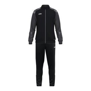 JAKO dres treningowy (dres poliestrowy) Sonic - 100% recyklingowany poliester - czarny/anthracite szary dla chłopców