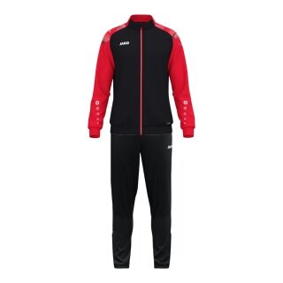 JAKO dres treningowy (dres poliestrowy) Sonic - 100% recyklingowany poliester - czarny/czerwony dla chłopców