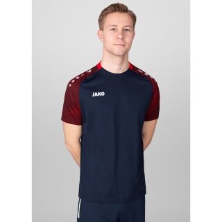 JAKO Koszulka sportowa Performance (nowoczesna, oddychająca, szybko schnąca) granatowo/czerwona męska