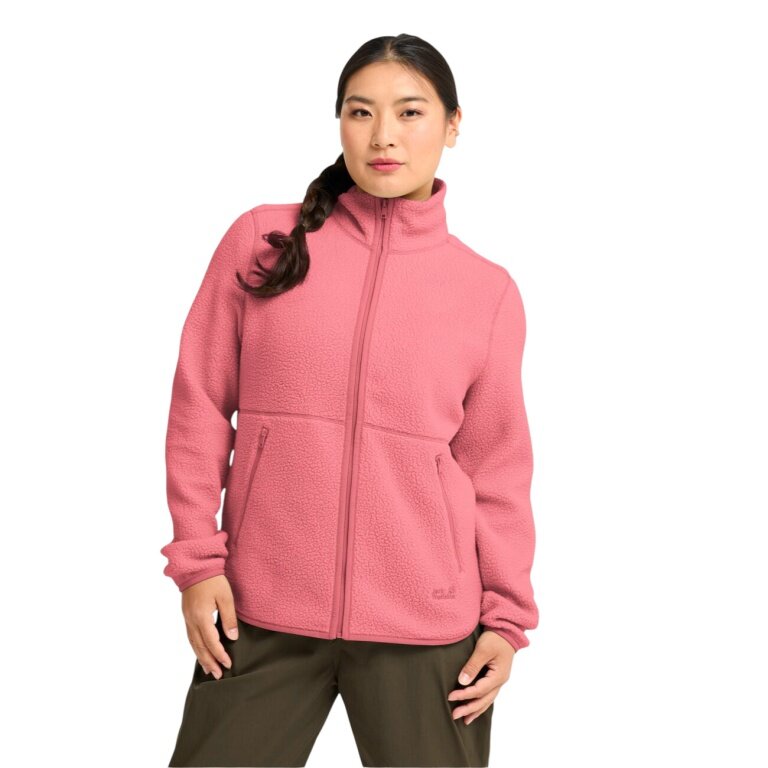 Kurtka polarowa Jack Wolfskin Lite Curl Full-Zip ostry róż dla kobiet