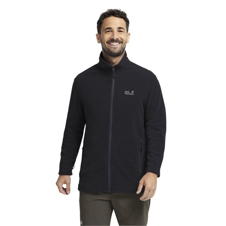 Kurtka polarowa Jack Wolfskin Taunus 100 Full Zip (lekka, oddychająca) czarna męska