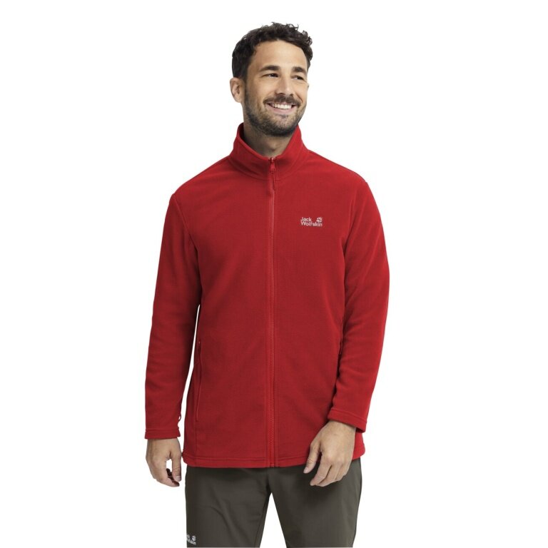 Kurtka polarowa Jack Wolfskin Taunus 100 Full Zip (lekka, oddychająca) czerwona męska
