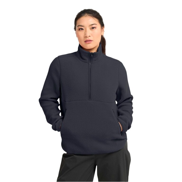 Jack Wolfskin Fleecepullover Lite Curl Half-Zip granatowy damski