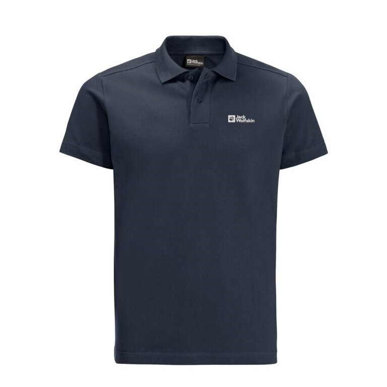 Jack Wolfskin Polo Freizeit Essential (Bawełna organiczna) granatowy męski