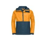 Jack Wolfskin Kurtka przeciwdeszczowa Rainy Days (oddychająca, wiatroszczelna, wodoodporna) pomarańczowa dziecięca
