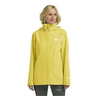 Kurtka przeciwdeszczowa Jack Wolfskin Trailtime 2-warstwowa (wodoodporna, oddychająca) żółta damska