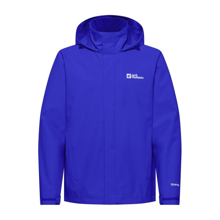 Kurtka przeciwdeszczowa Jack Wolfskin Trailtime 2-warstwowa (wodoodporna, oddychająca) niebieska męska