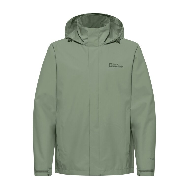 Kurtka przeciwdeszczowa Jack Wolfskin Trailtime 2-warstwowa (wodoodporna, oddychająca) jasna zieleń męska