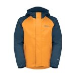Jack Wolfskin Kurtka przeciwdeszczowa Tucan (lekka, wiatroszczelna, wodoodporna) pomarańczowa dziecięca