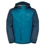 Jack Wolfskin Kurtka przeciwdeszczowa Tucan (lekka, wiatroszczelna, wodoodporna) niebieska góra dziecięca